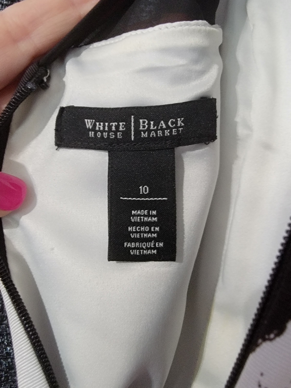 White House Black Market Black & White Floral Midi Dress - Picture 2 of 7